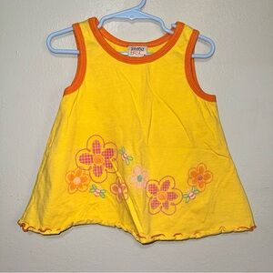 Vintage Yellow Floral Kids Top